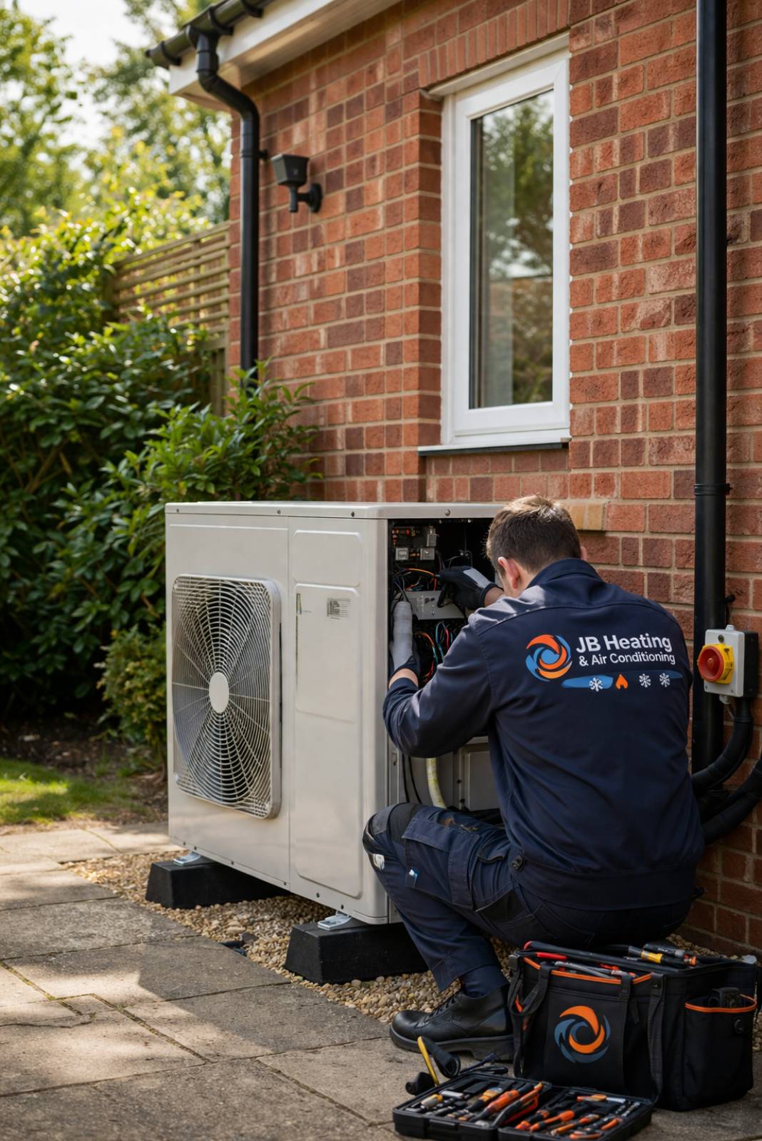 Heat pump installation by JB Heating and Air Conditioning