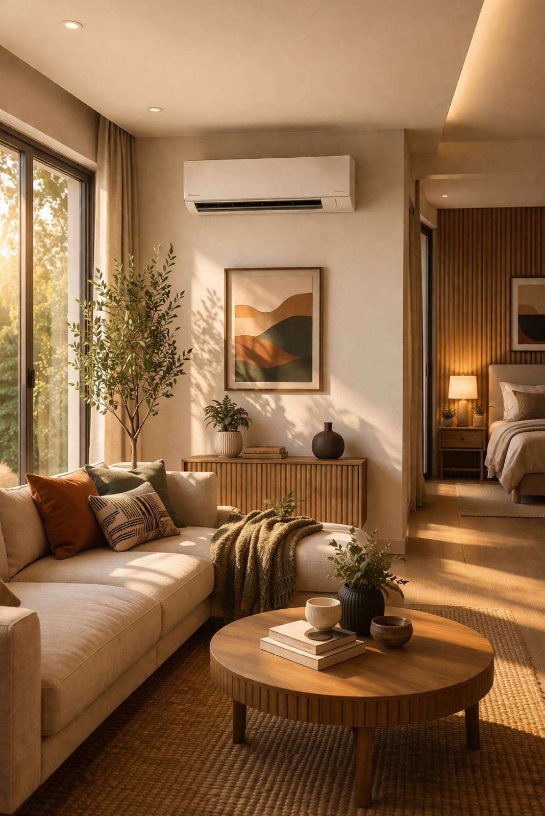 Room with air conditioning units installed by JB Heating and Air Conditioning