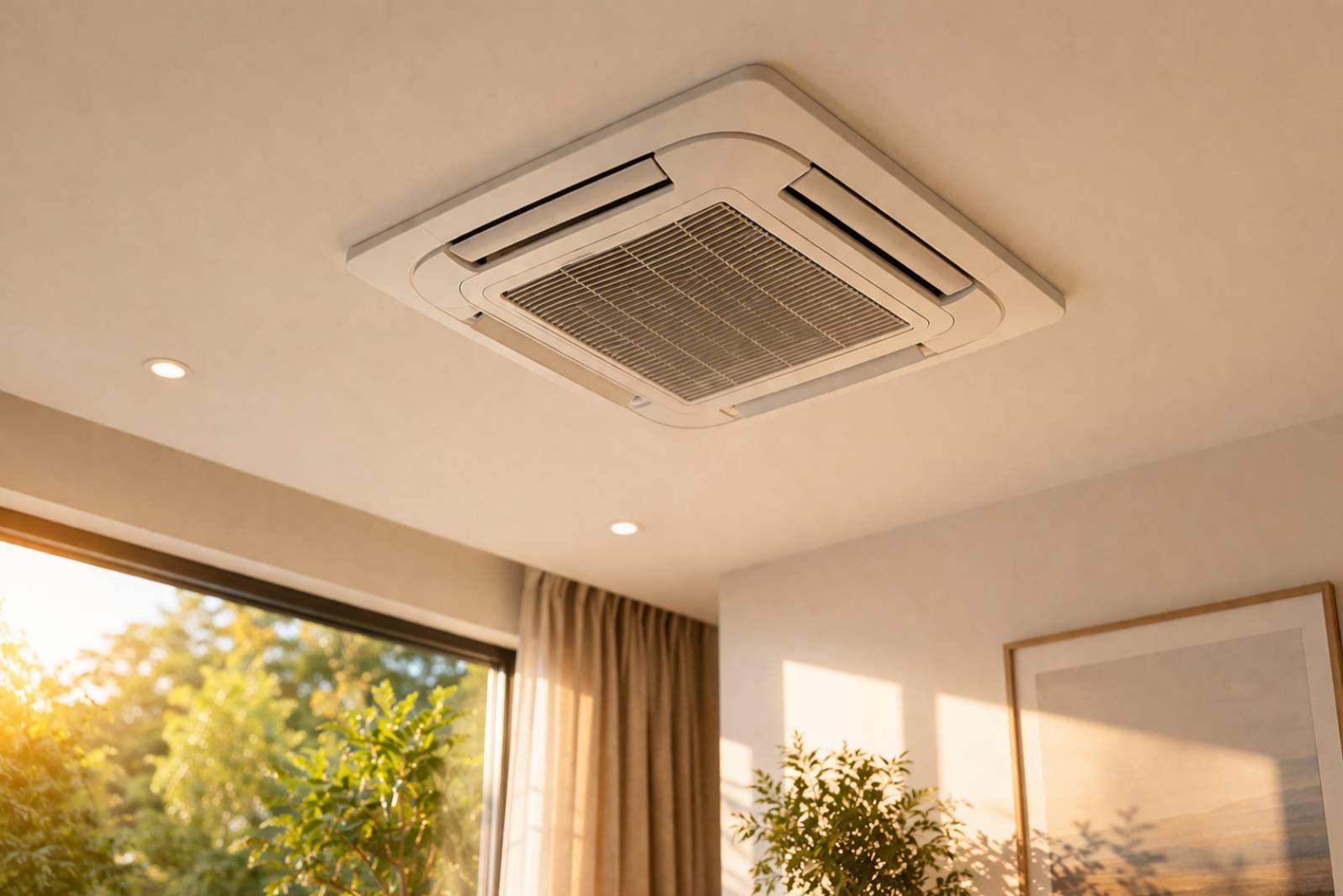 Airconditioning mounted on the ceiling by JB Heating and Air Conditioning