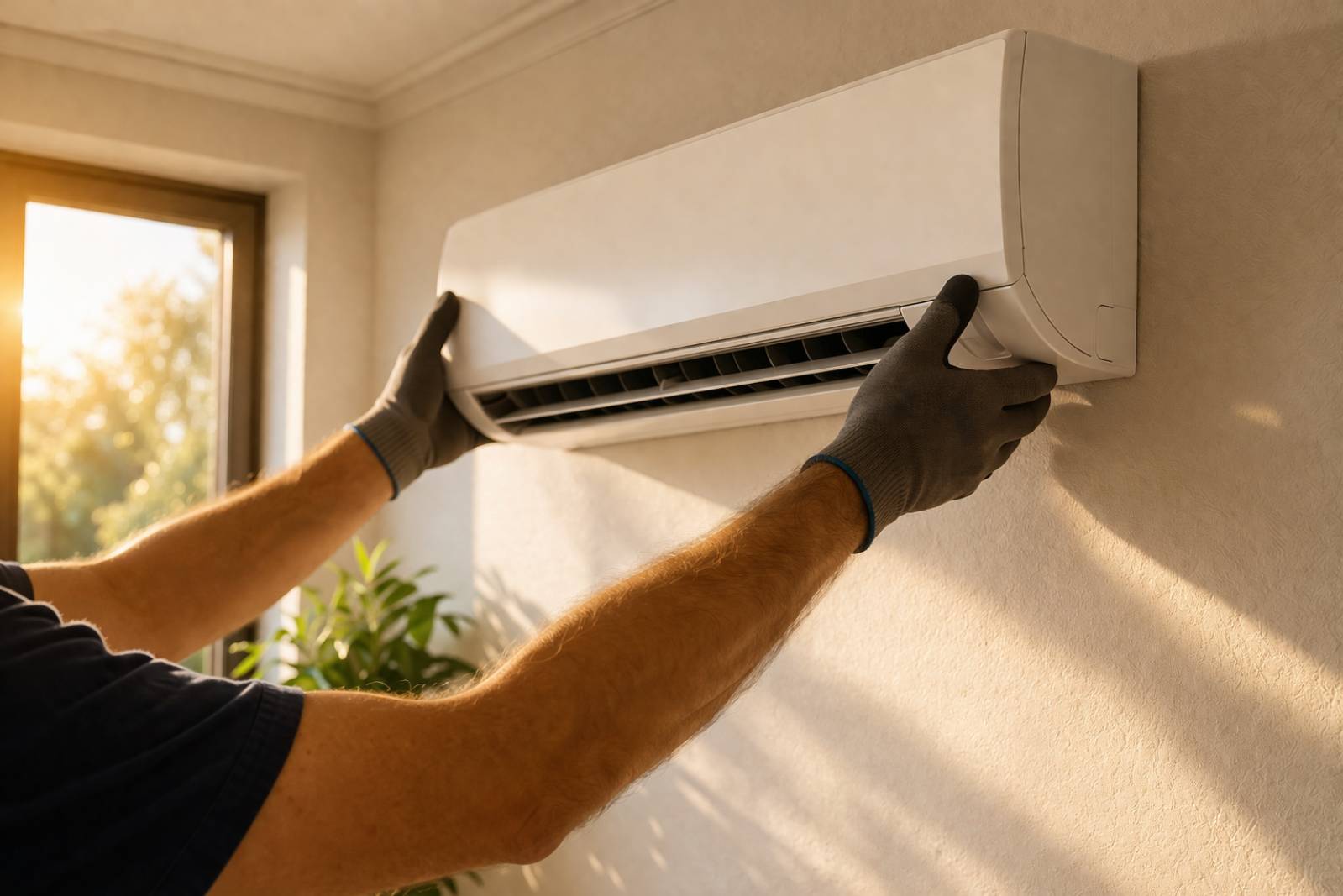 Installing air conditioning in a home in Feltham